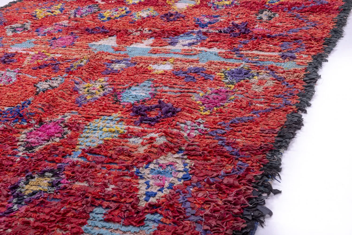 Marokkansk Boucherouite-teppe 215 x 155 cm