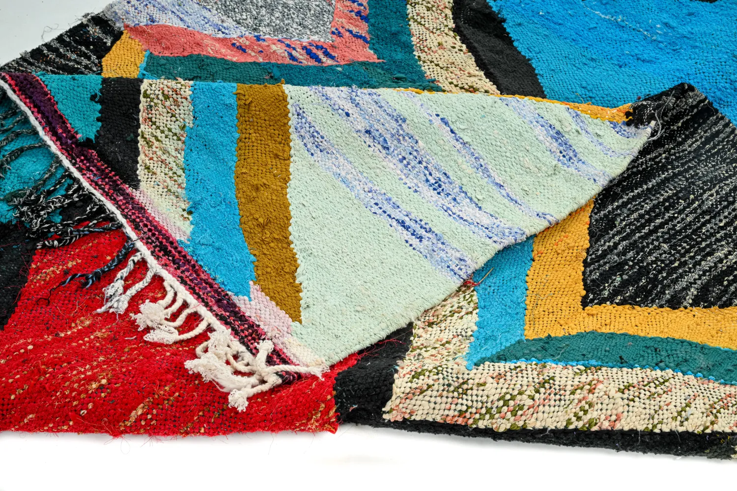 Marokkansk Boucherouite-teppe 140 x 235 cm