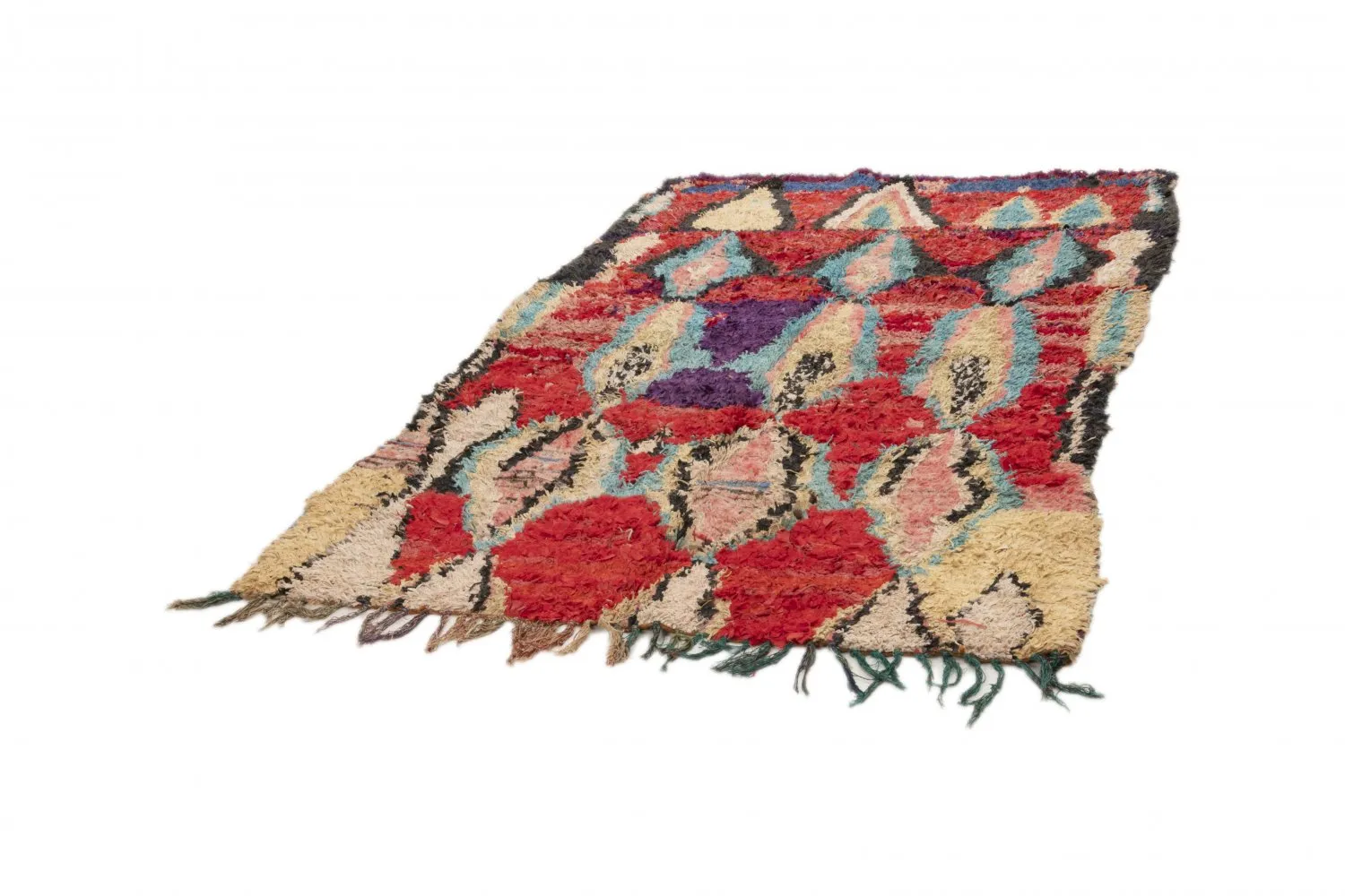 Marokkansk Boucherouite-teppe 235 x 160 cm
