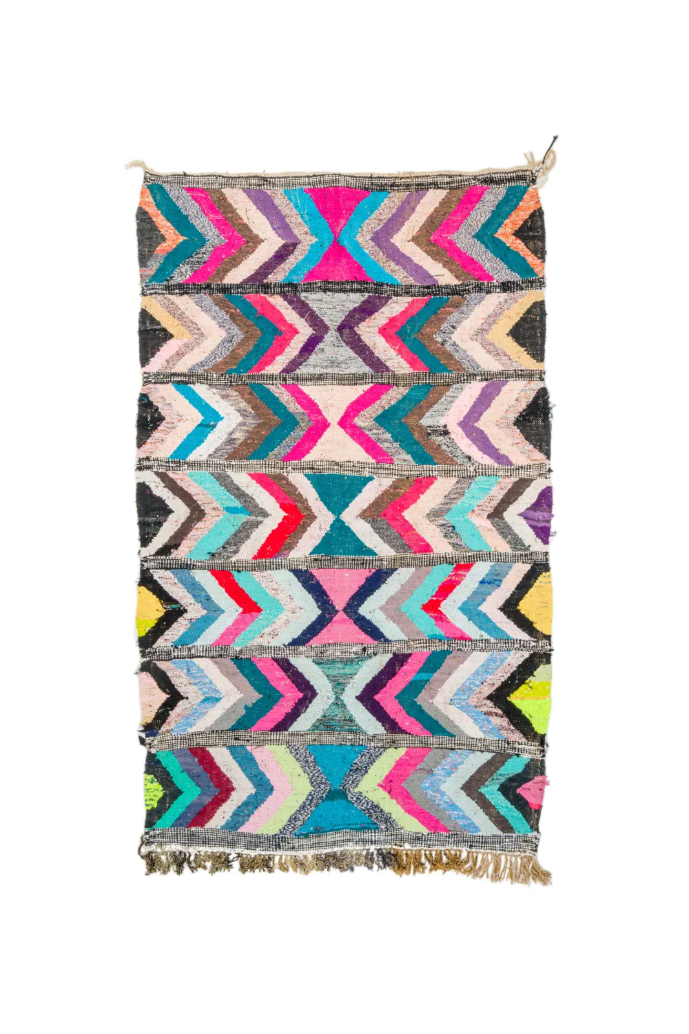 Marokkansk Boucherouite-teppe 145 x 270 cm