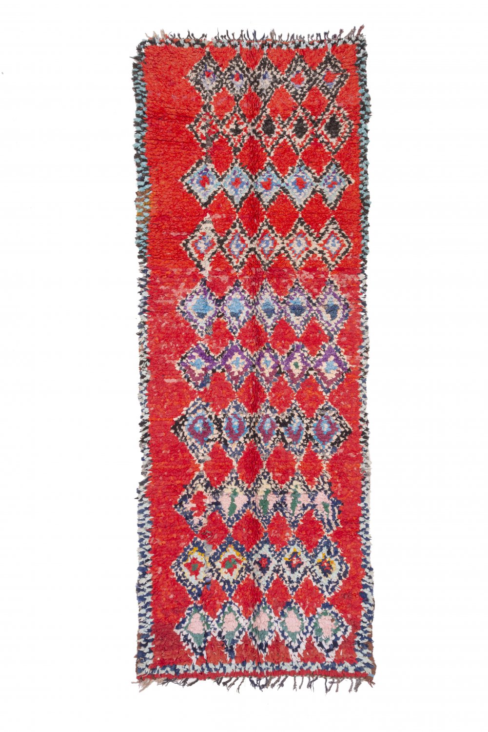 Marokkansk Boucherouite-teppe 295 x 110 cm