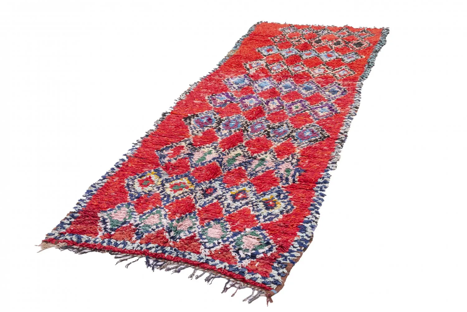 Marokkansk Boucherouite-teppe 295 x 110 cm