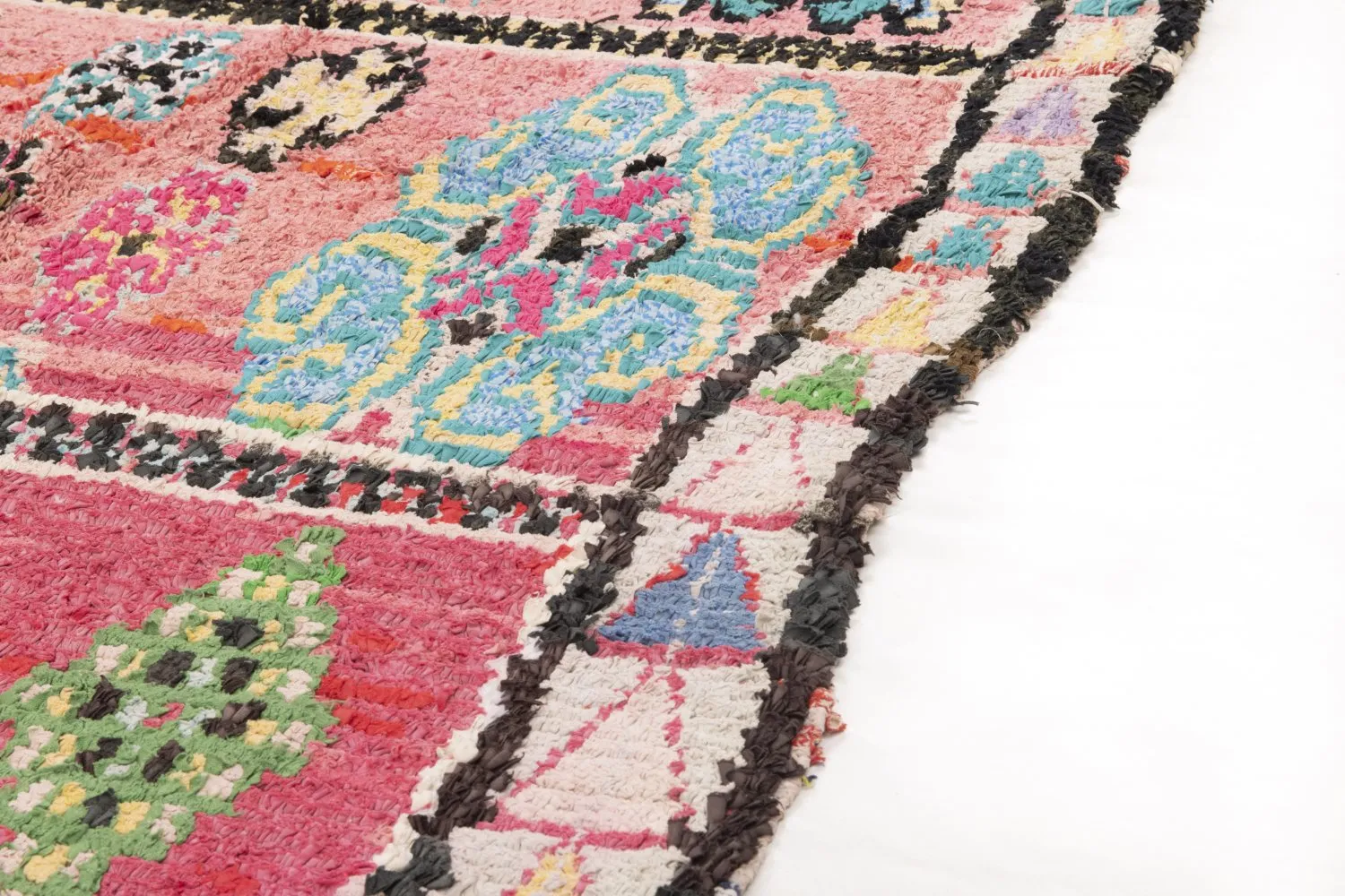 Marokkansk Boucherouite-teppe 240 x 105 cm