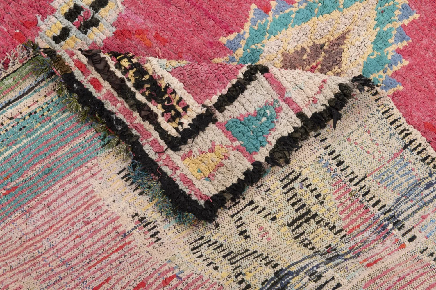 Marokkansk Boucherouite-teppe 240 x 105 cm