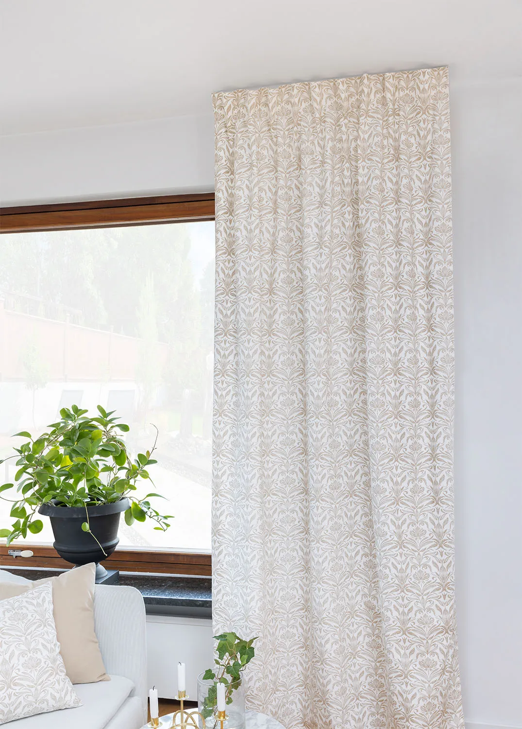 Gardiner - Bomullsgardin Viola (beige)