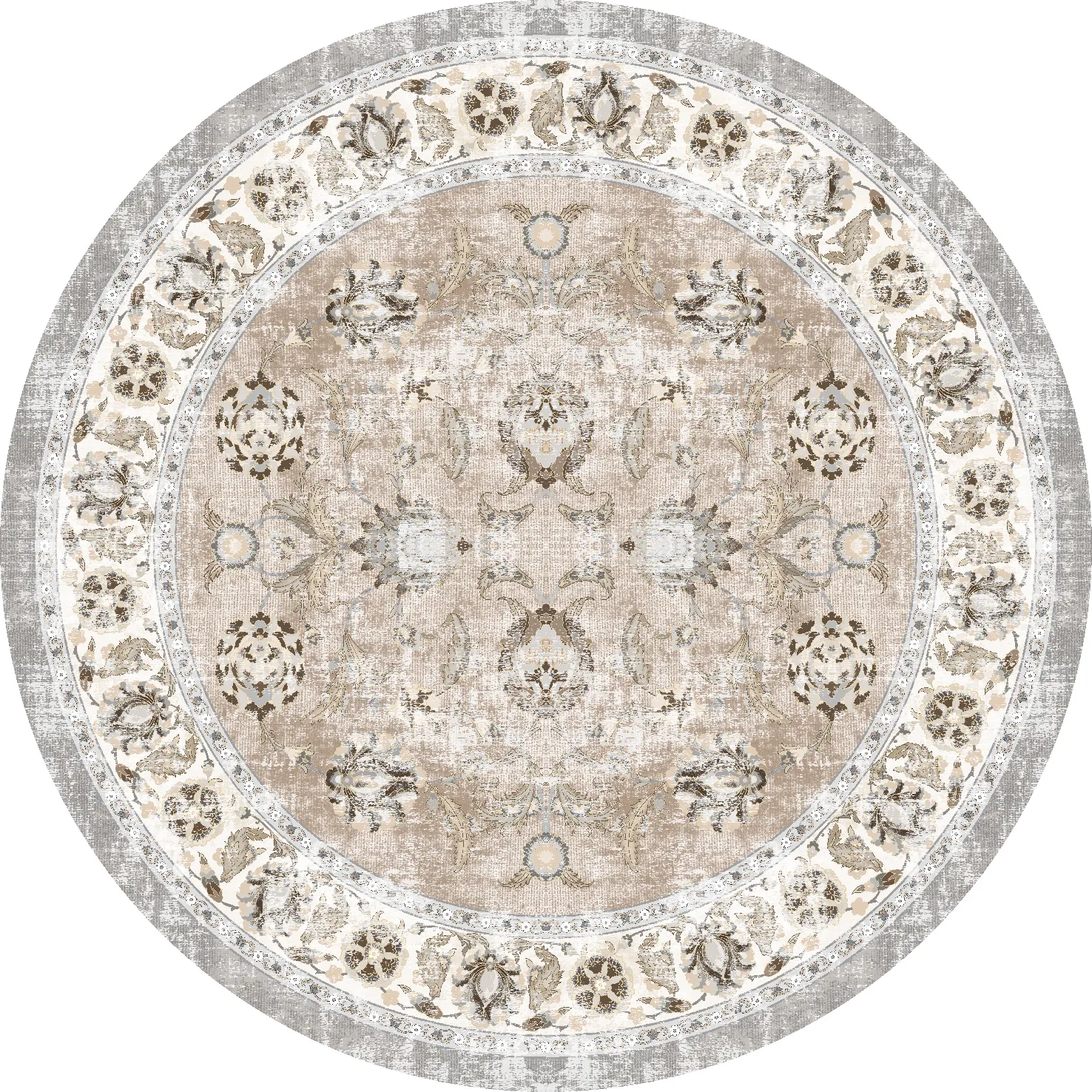 Runde tepper - Adeleine (beige)