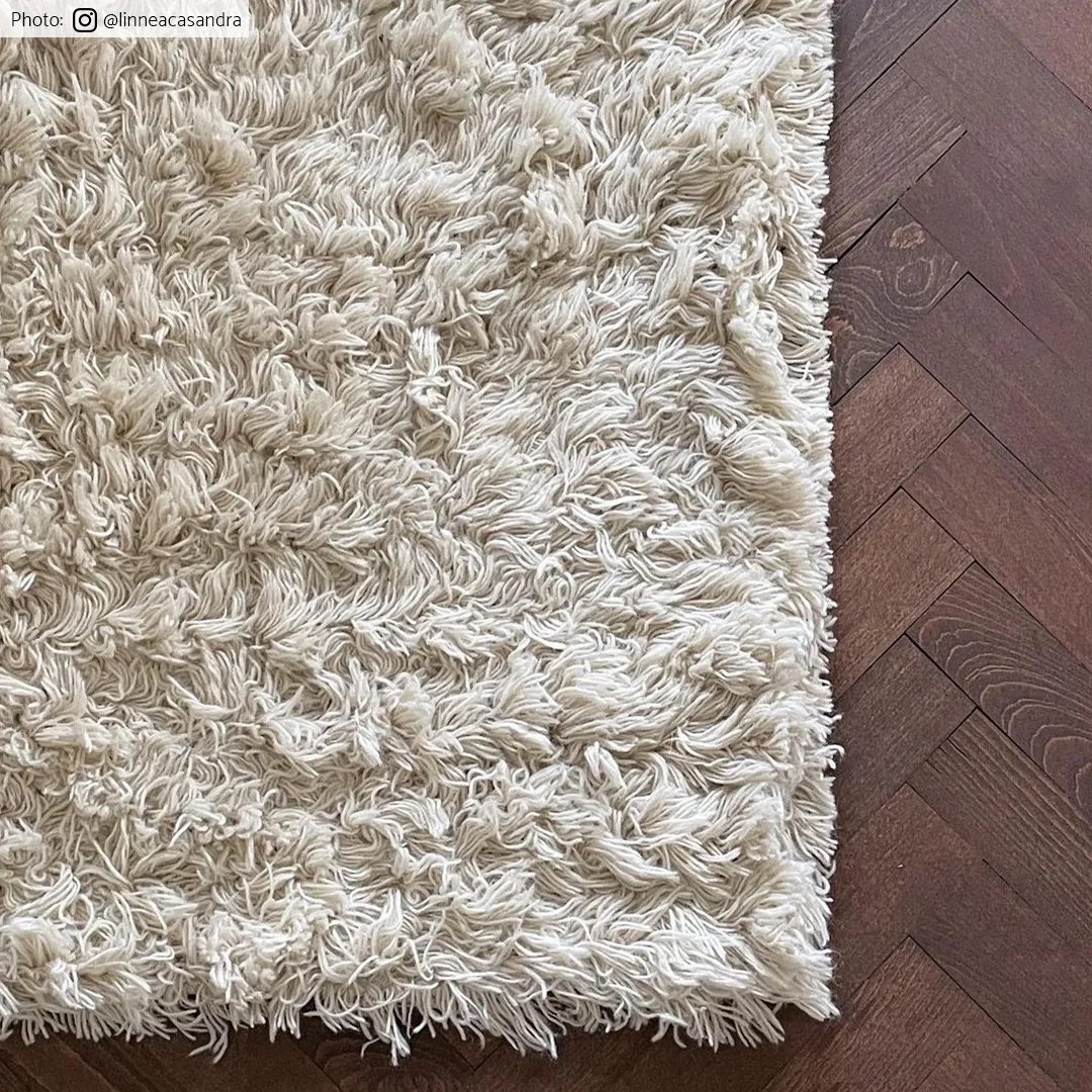 Ullteppe - Aliste Wool Shaggy (alabaster gleam)