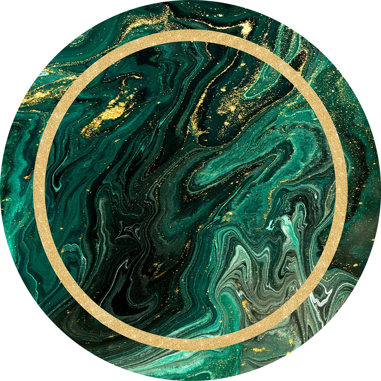 Runde tepper - Amelia (grønn)