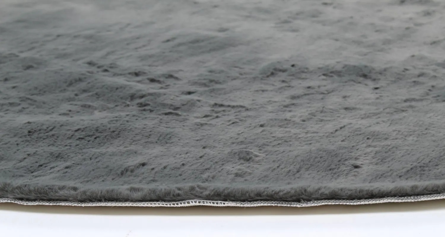 Runde tepper - Aranga Super Soft Fur (antrasitt)