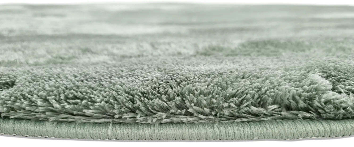 Runde tepper - Aranga Super Soft Fur (grønn)