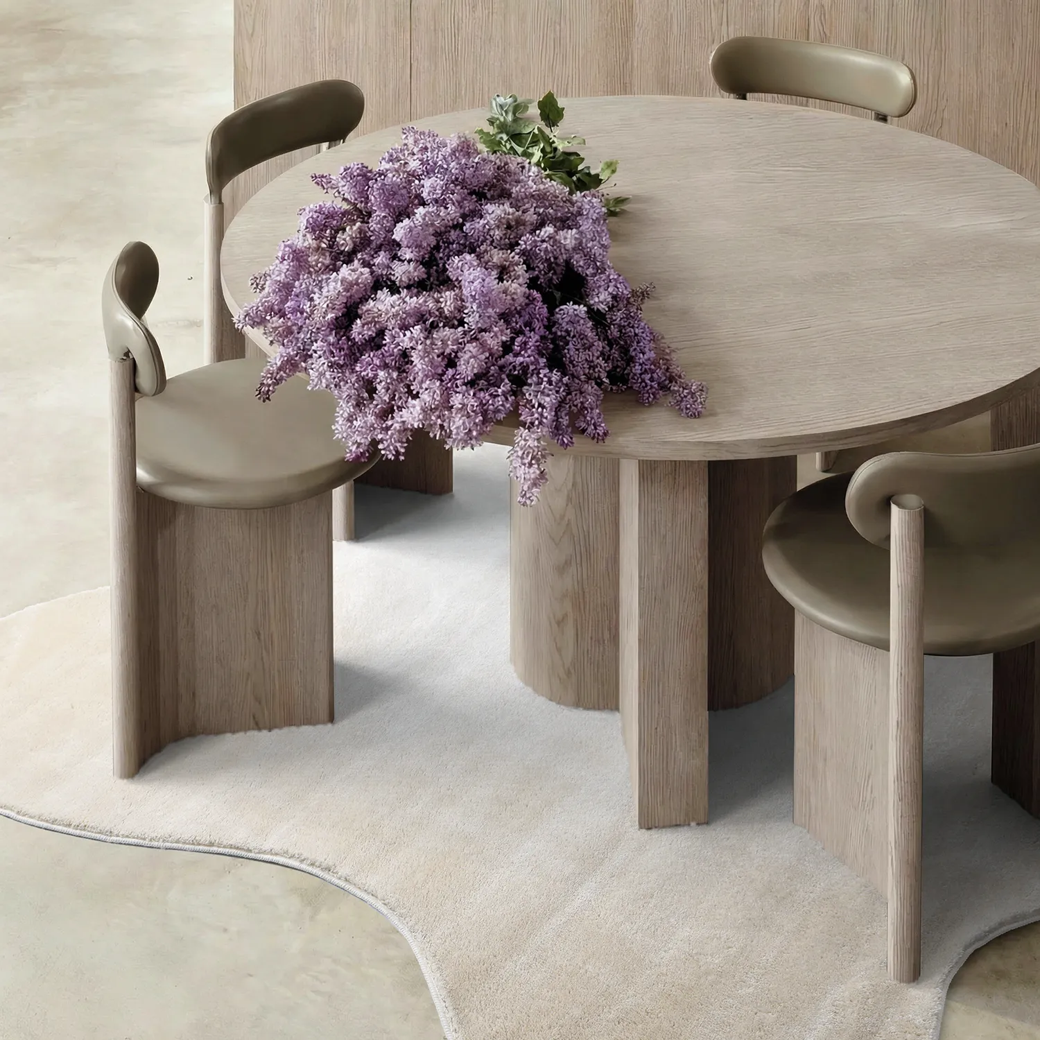 Asymmetrisk Bølgete Ryeteppe - Aranga Super Soft Fur (beige)