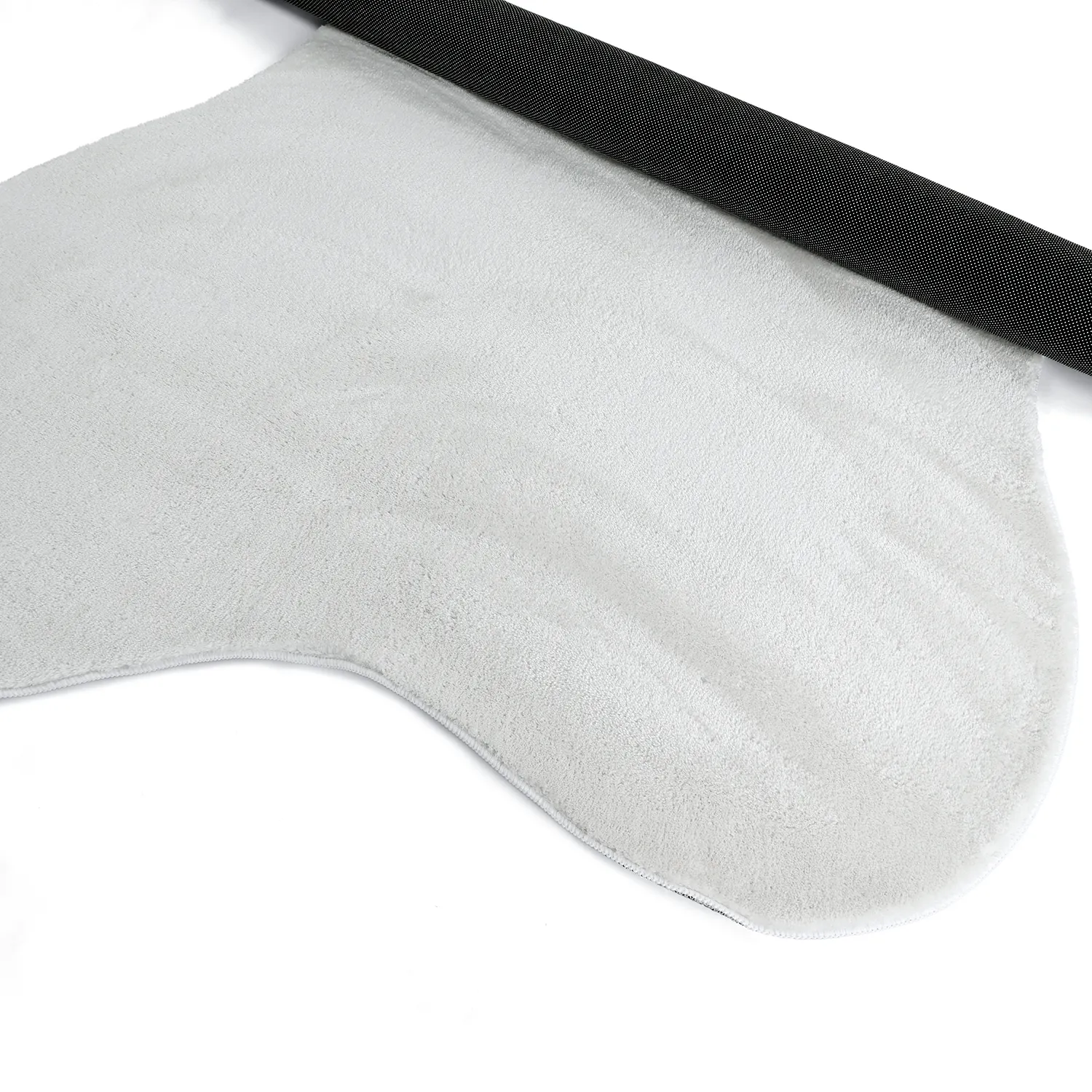 Asymmetrisk Bølgete Ryeteppe - Aranga Super Soft Fur (hvit)