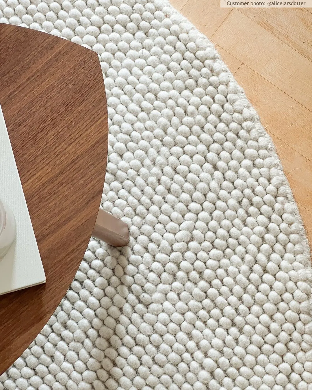 Runde tepper - Avafors Wool Bubble (beige)