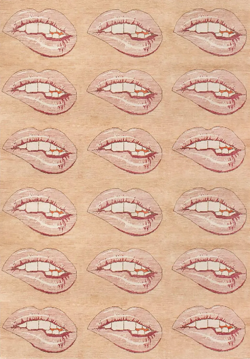 Wilton-teppe - Avery (beige/rosa)