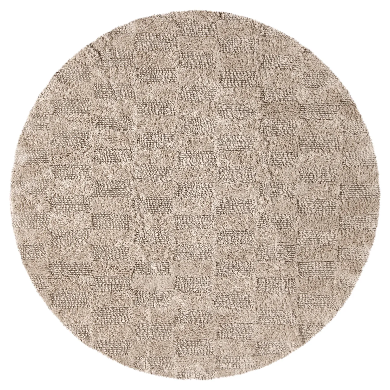 Rund baderomsmatte - Bevin (beige)
