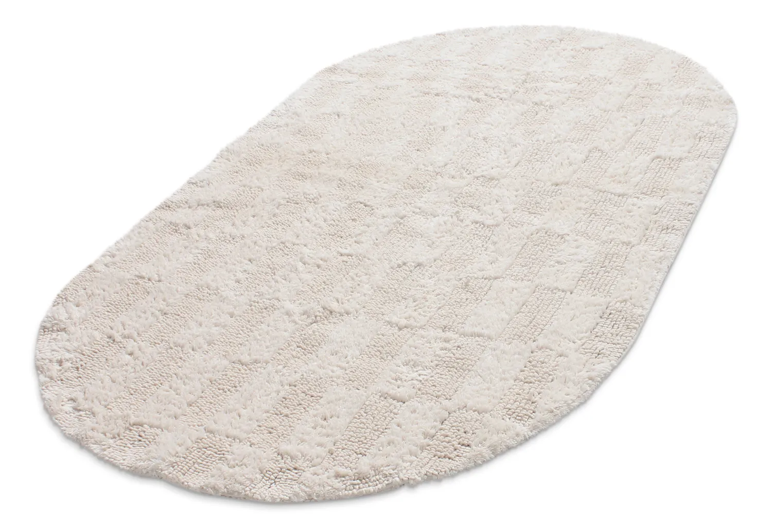 Oval baderomsmatte - Bevin (off-white)