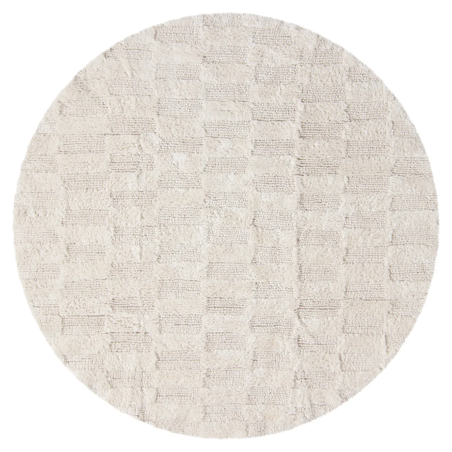 Rund baderomsmatte - Bevin (off-white)