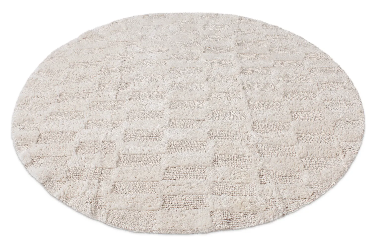Rund baderomsmatte - Bevin (off-white)