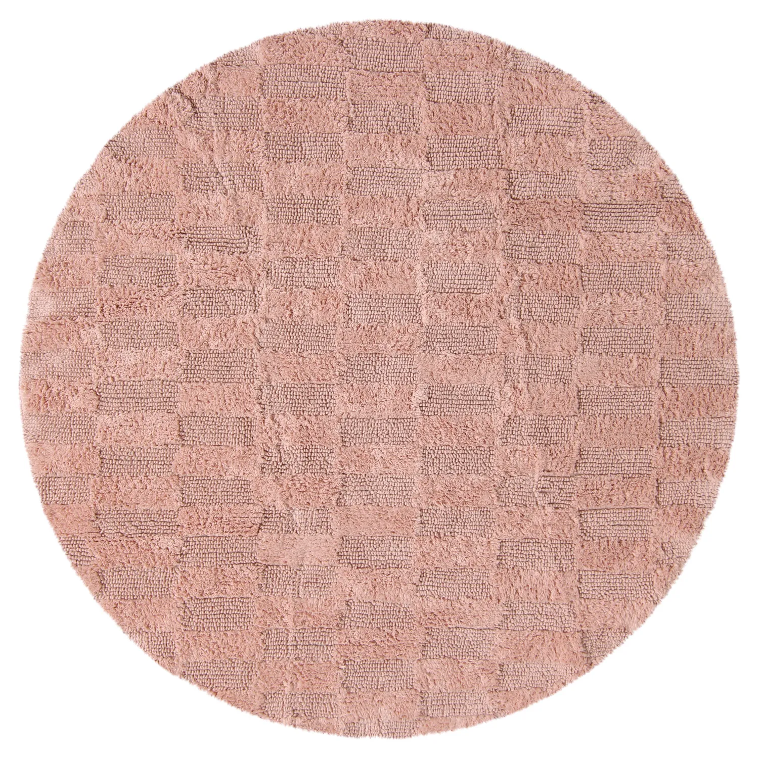 Rund baderomsmatte - Bevin (rosa)
