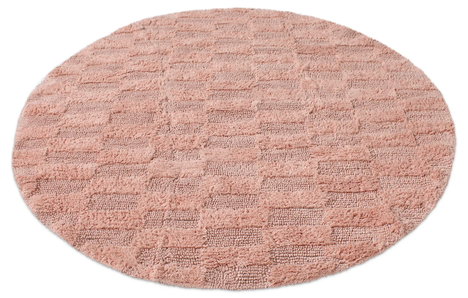 Rund baderomsmatte - Bevin (rosa)
