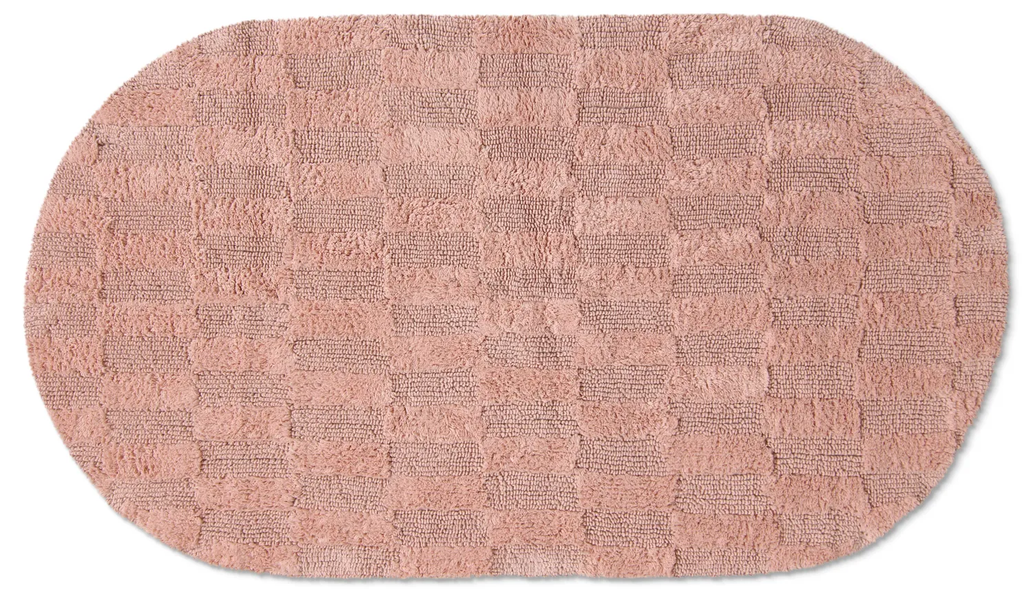 Oval baderomsmatte - Bevin (rosa)