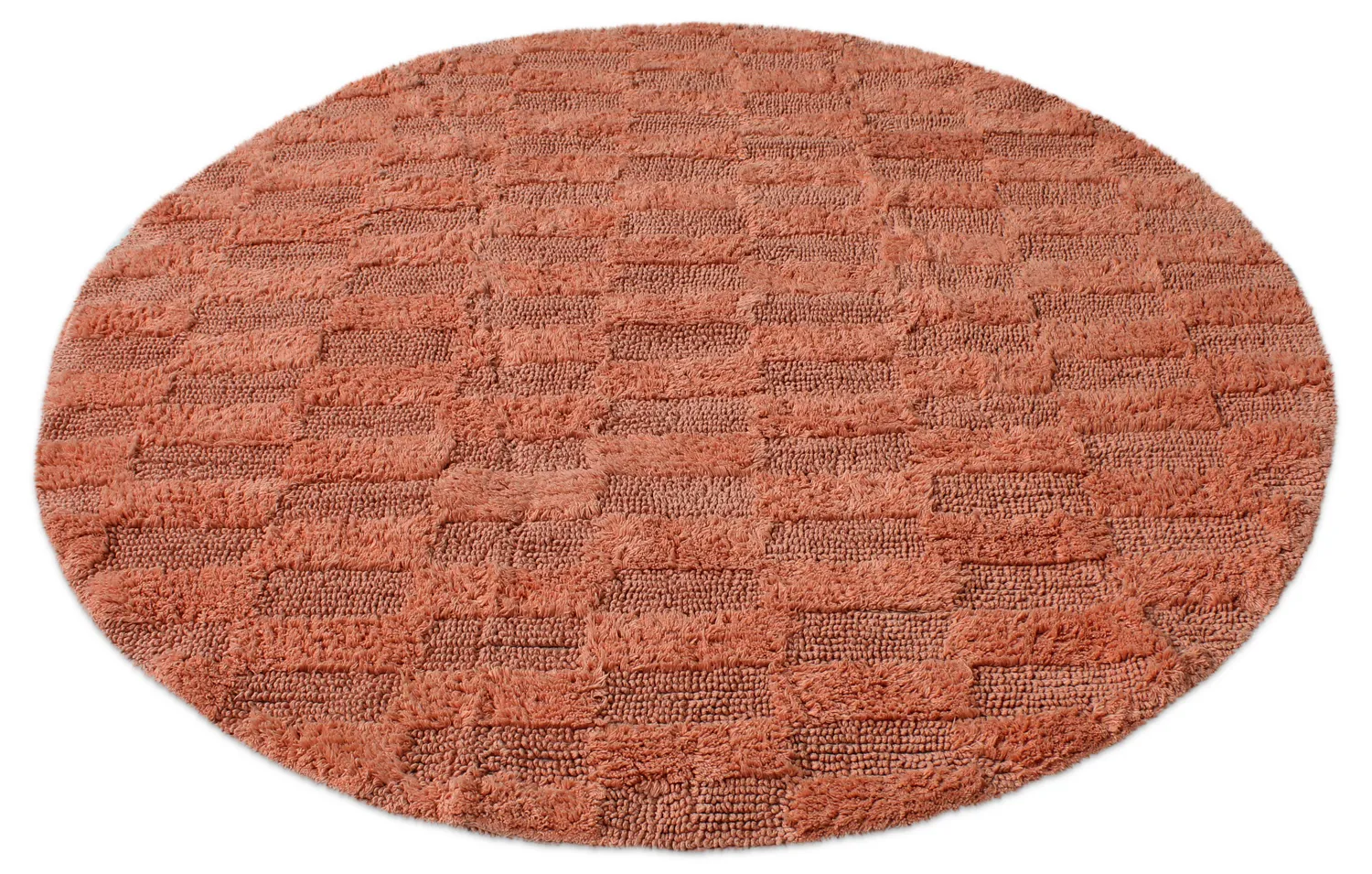 Rund baderomsmatte - Bevin (terracotta)