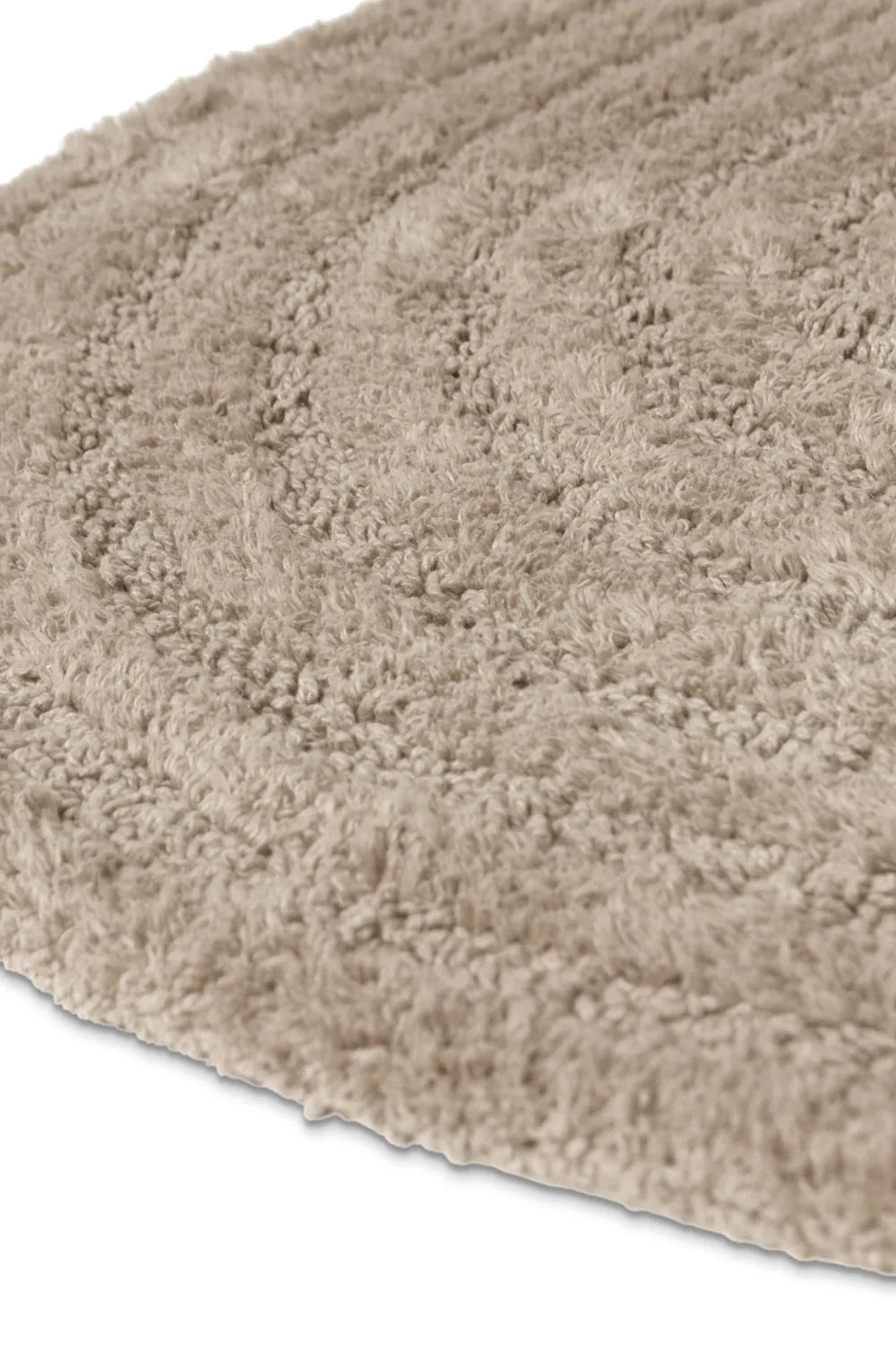 Oval baderomsmatte - Embla (beige)
