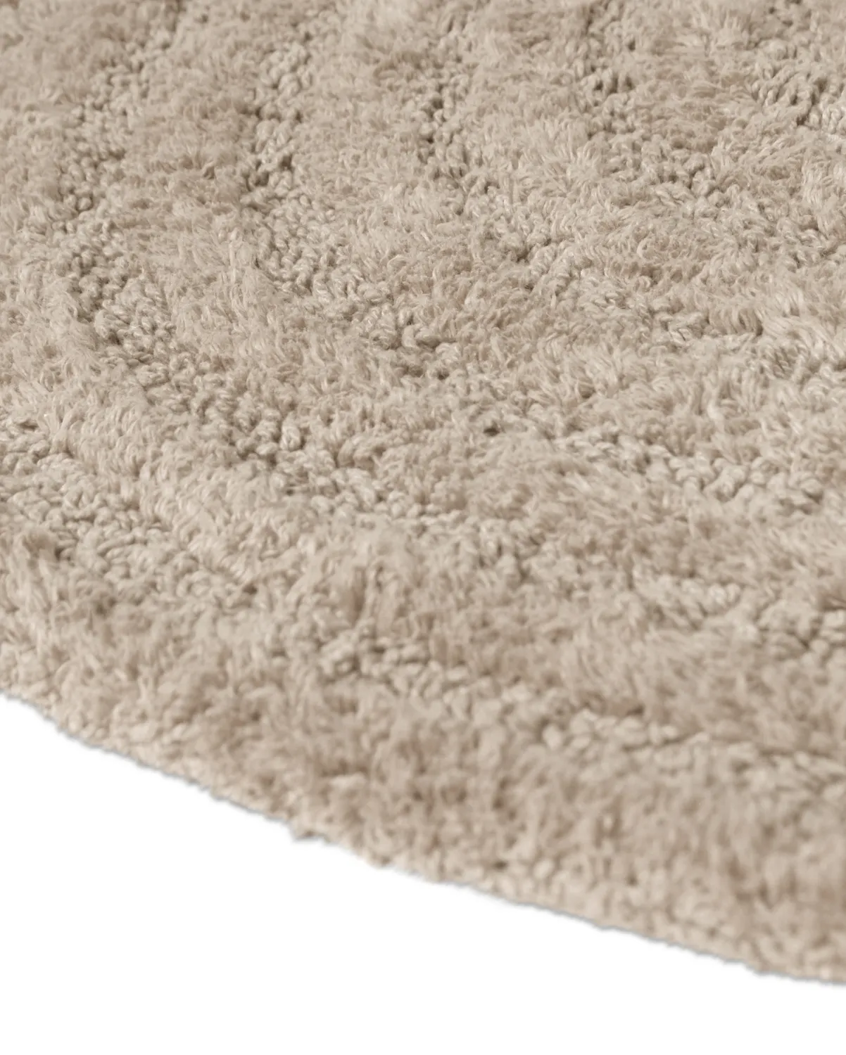 Rund baderomsmatte - Embla (beige)