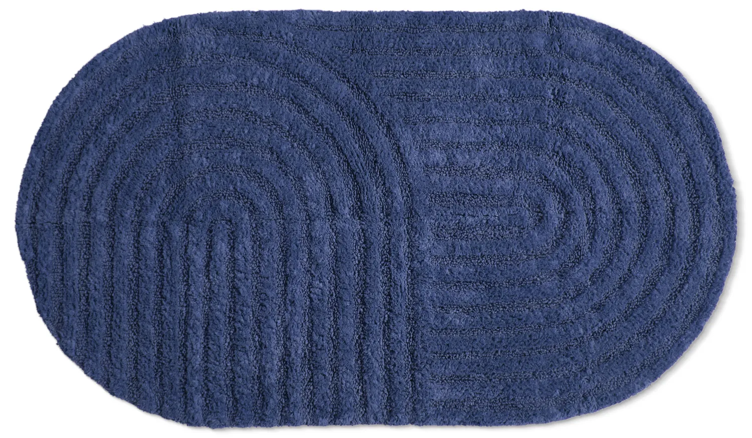 Oval baderomsmatte - Embla (blå)
