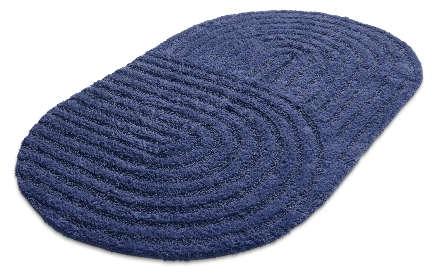 Oval baderomsmatte - Embla (blå)