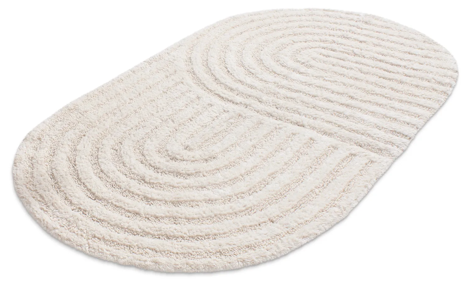 Oval baderomsmatte - Embla (off-white)