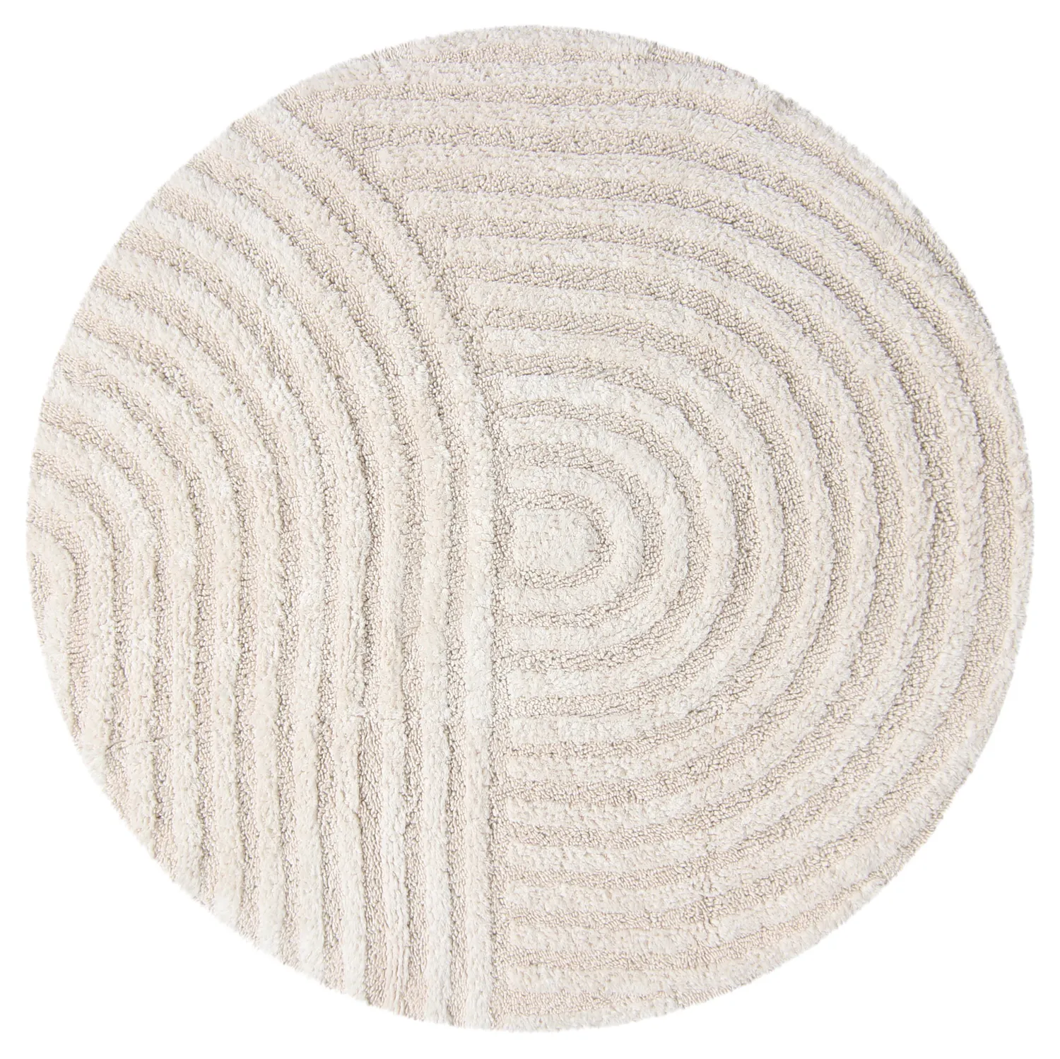 Rund baderomsmatte - Embla (off-white)