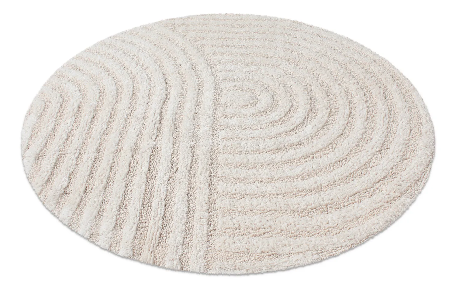 Rund baderomsmatte - Embla (off-white)
