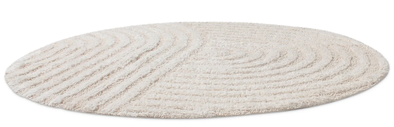 Rund baderomsmatte - Embla (off-white)