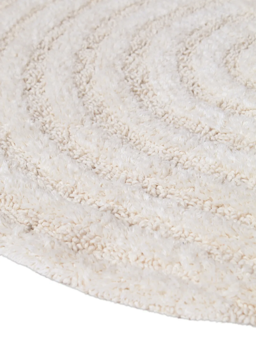 Rund baderomsmatte - Embla (off-white)
