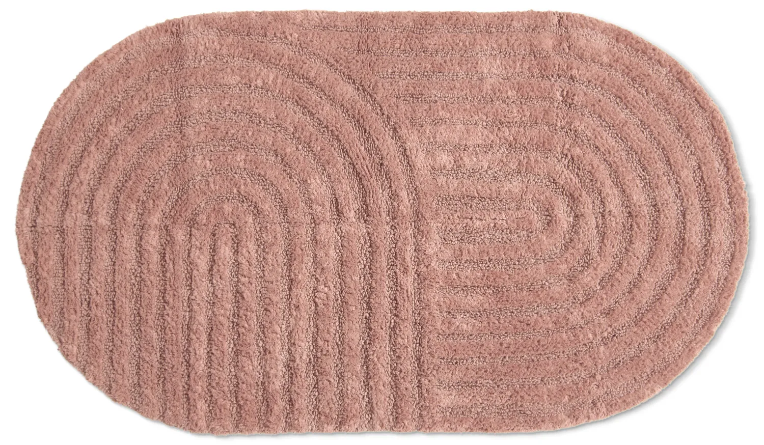 Oval baderomsmatte - Embla (rosa)