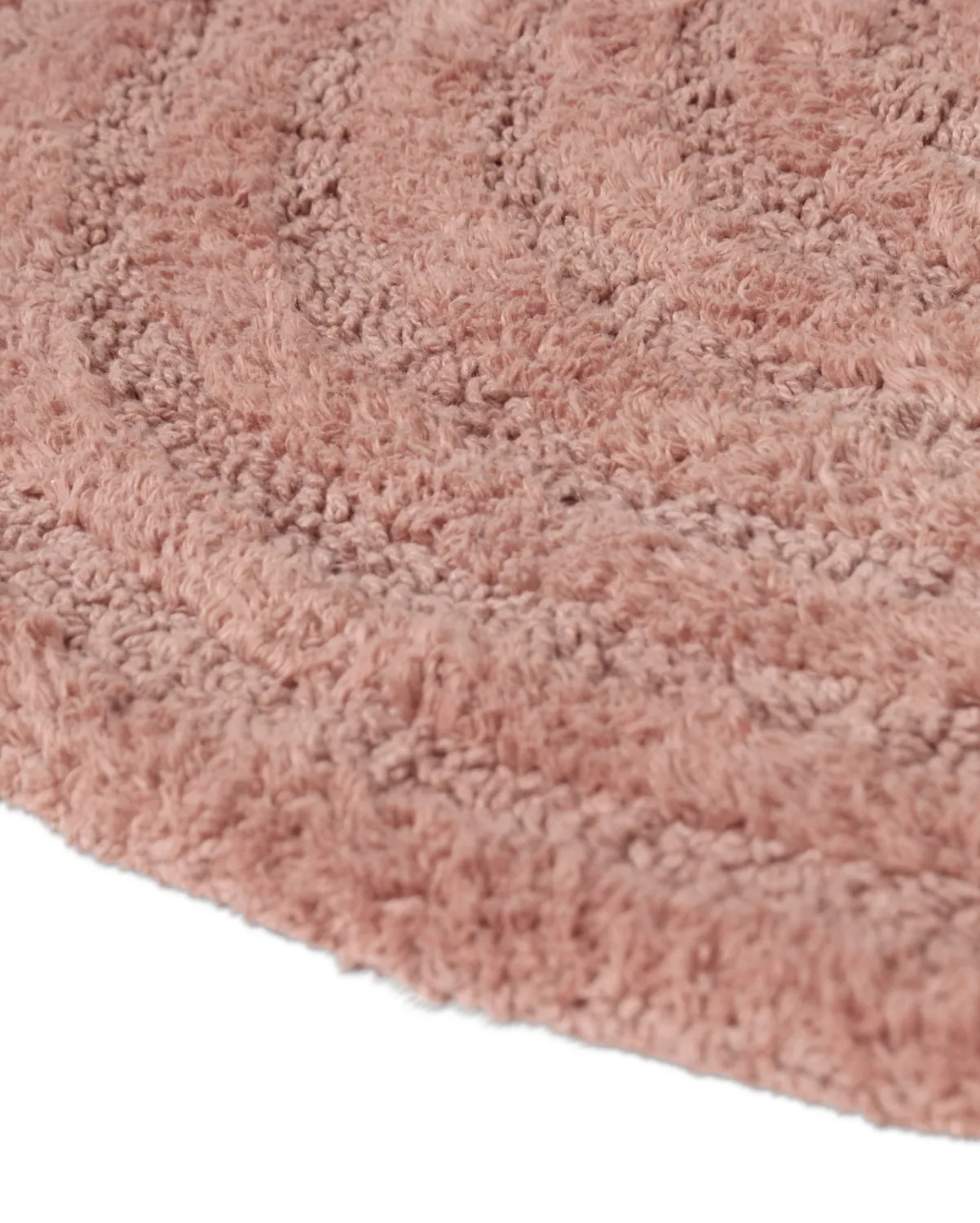 Rund baderomsmatte - Embla (rosa)