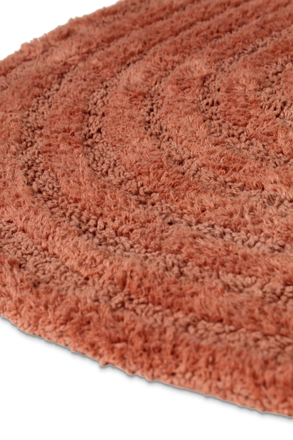 Oval baderomsmatte - Embla (terracotta)