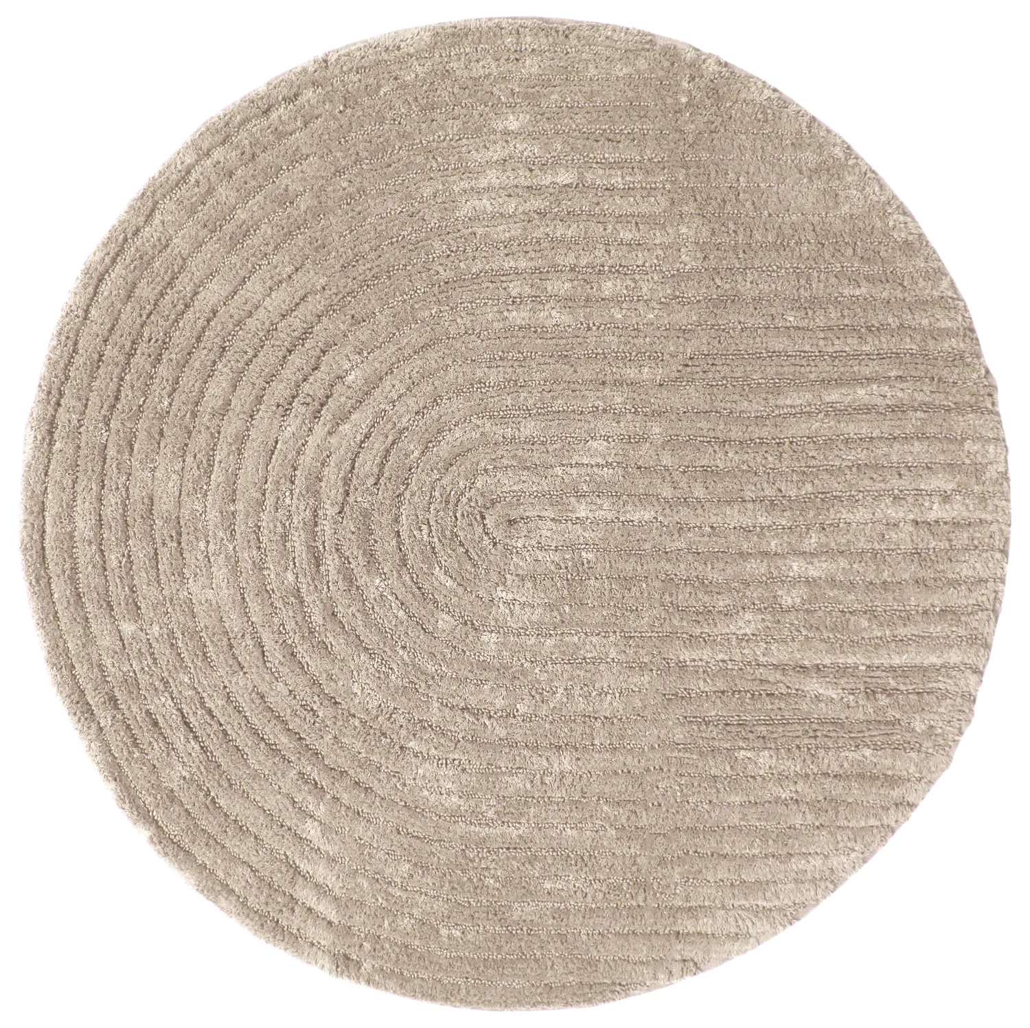 Rund baderomsmatte - Evena (beige)