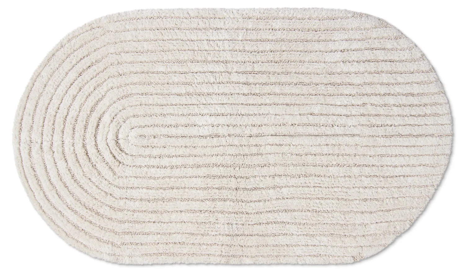 Oval baderomsmatte - Evena (off-white)