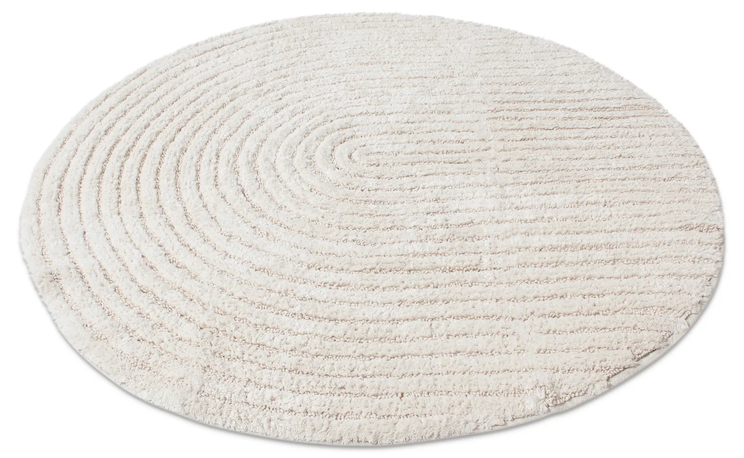 Rund baderomsmatte - Evena (off-white)