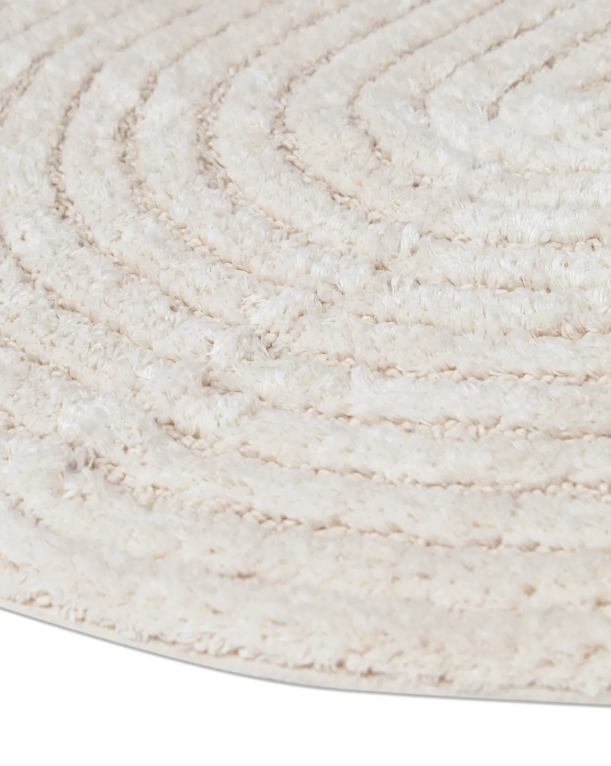 Rund baderomsmatte - Evena (off-white)