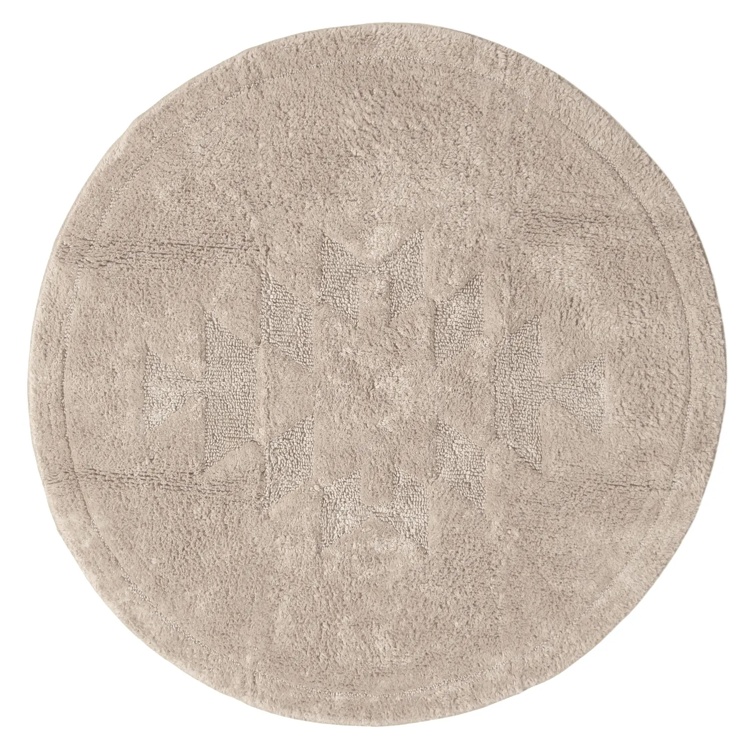 Rund baderomsmatte - Gertie (beige)