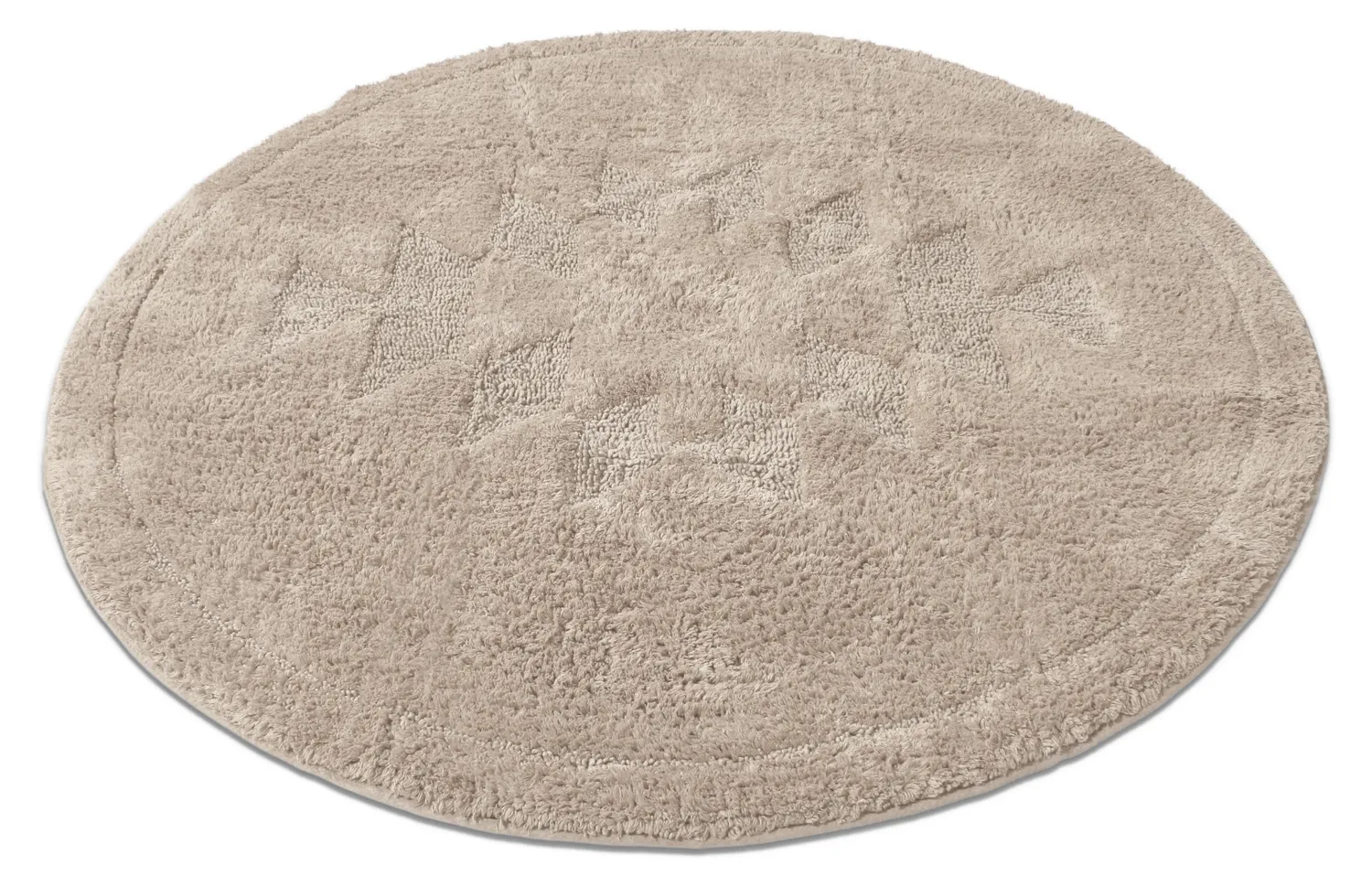 Rund baderomsmatte - Gertie (beige)