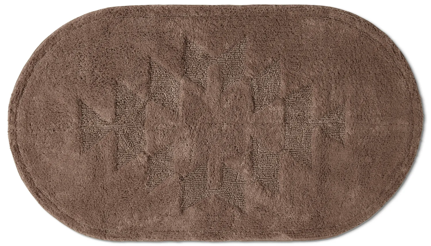 Oval baderomsmatte - Gertie (brun)