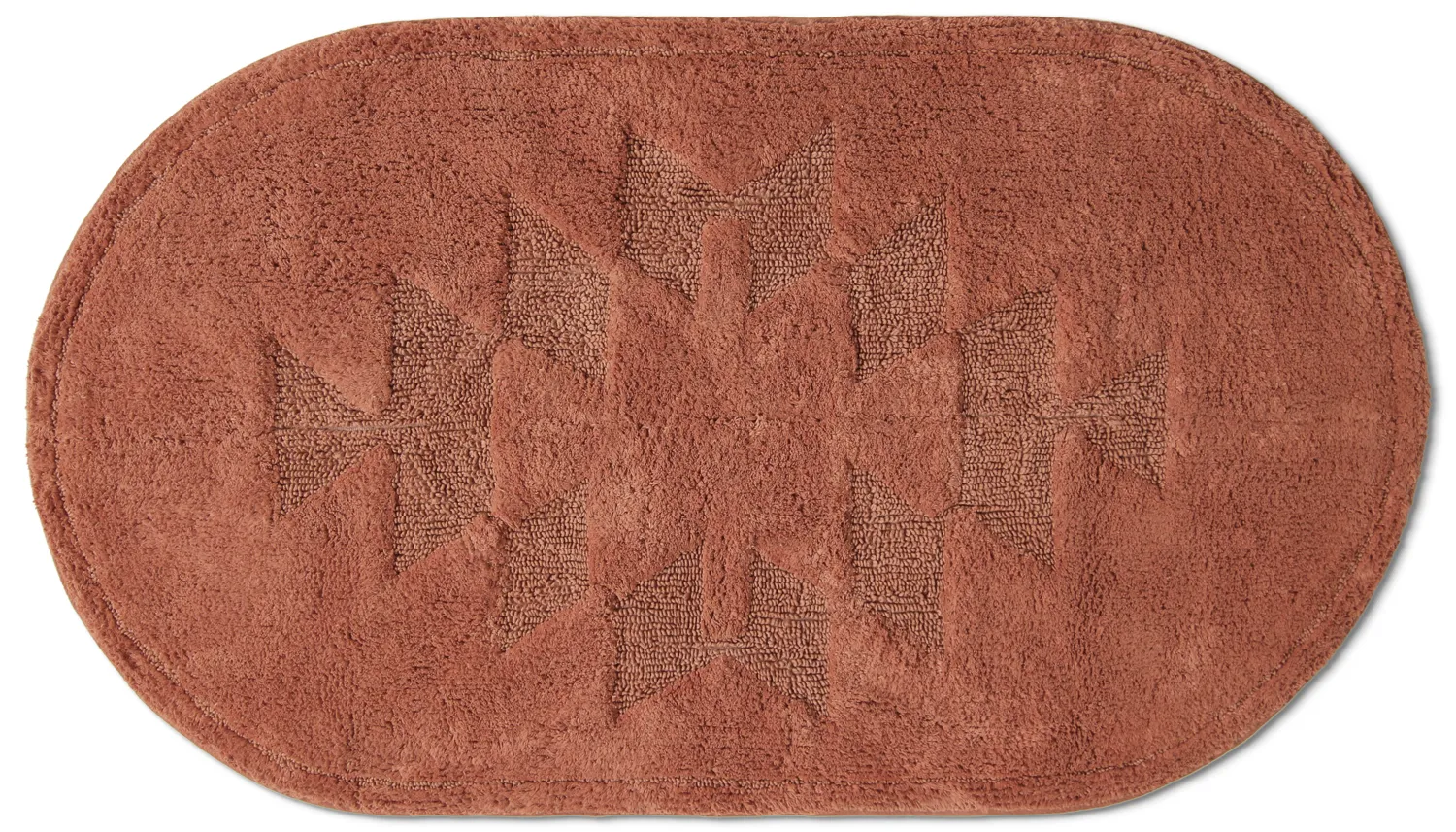 Oval baderomsmatte - Gertie (terracotta)
