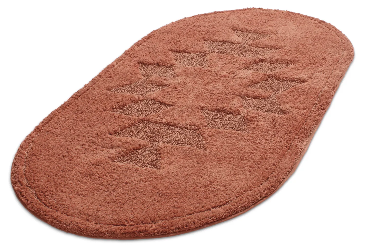 Oval baderomsmatte - Gertie (terracotta)