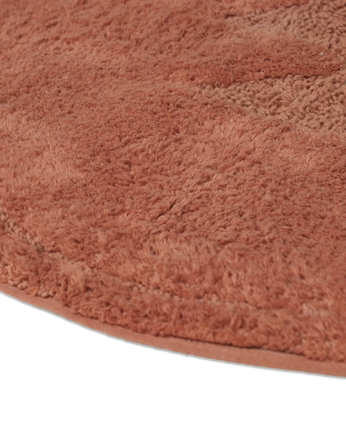 Rund baderomsmatte - Gertie (terracotta)