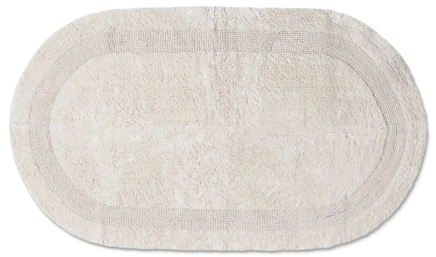 Oval baderomsmatte - Nila (off-white)