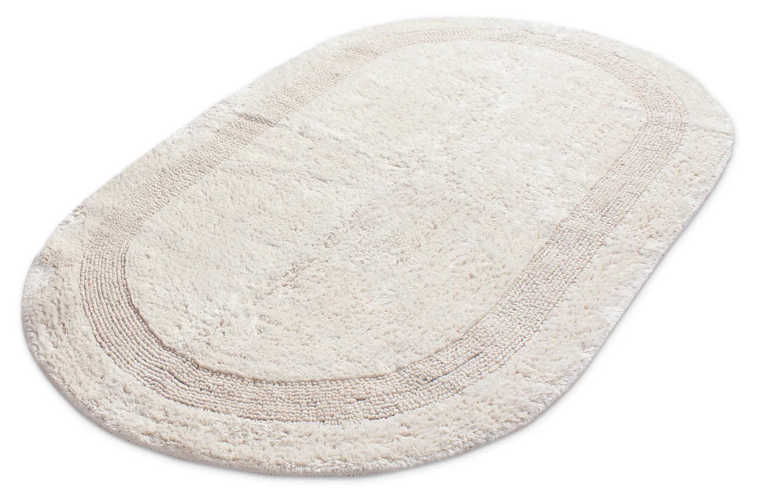 Oval baderomsmatte - Nila (off-white)